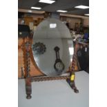 Oak Barley Twist Dressing Table Mirror