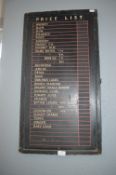 Wooden Bar Price List