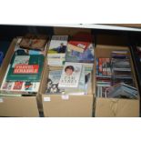 Three Boxes of Books, CDs, Videos, DVDs, etc.