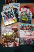 Six Marvel Hardback Books and Guide plus Sticker B