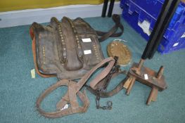 Leather Saddle, Wooden Plane, Rat Trap, etc.