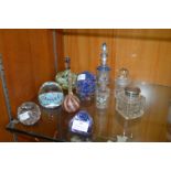 Glass Paperweights, Scent Bottles, etc.