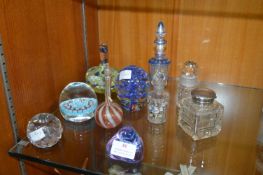Glass Paperweights, Scent Bottles, etc.