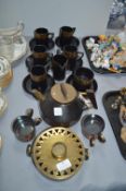 Portmeirion Part Tea Set plus 70's Metal Part Tea