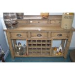 *Kitchen Dresser Unit with Wine Rack and Six Drawers