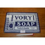 Reproduction Ivory Soap Enamel Sign