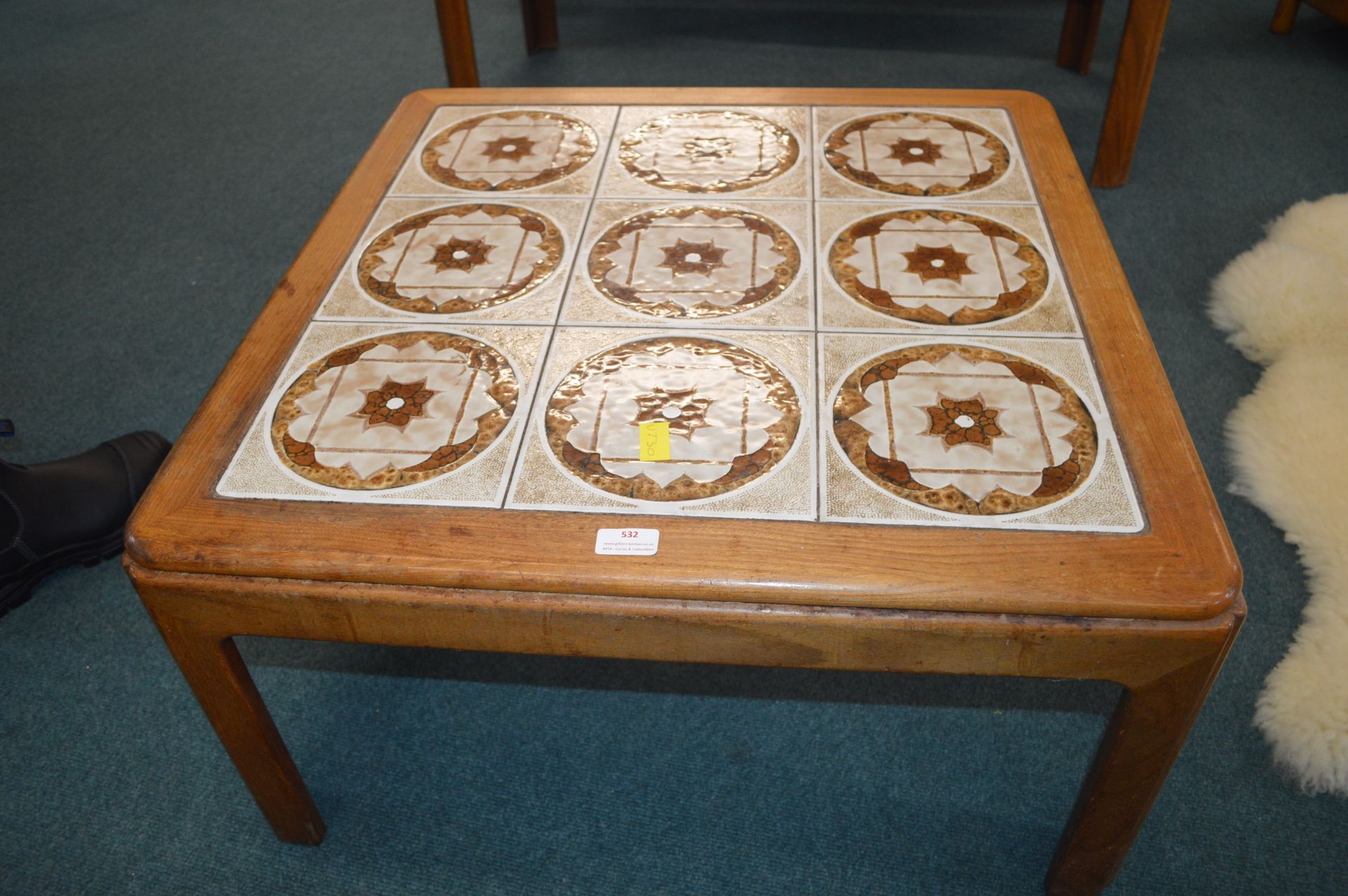 1970's Teak Tiled Coffee Table