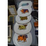 Seven Beefeater Retro Bull Plates