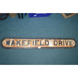 Cast Iron Sign - Wakefield Drive