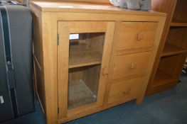 Solid Oak Three Drawer Cabinet