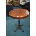 Cast Iron Pub Table Base with Replacement Top