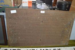 Great Northern Railway Cast Iron Trespass Sign 189