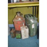 Petrol and Oil Cans