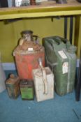 Petrol and Oil Cans