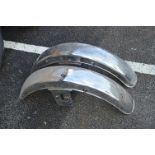 Two Chrome Vehicle Mudguards