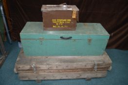 Two Wooden Crates and an Ammo Box