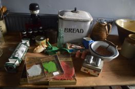 Kitchenware Including Enamel Bread Bin, Home Pride