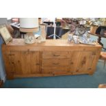 Solid Pine Rustic Style Sideboard