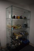 *Four Tier Glass Shelf Unit 195x60x122cm (contents