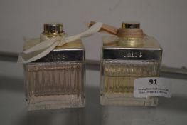 *2x Part Bottles of Chloe Eau De Parfum