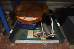 Jumbo Tidy Pan, Sprinkler, Grease Gun, Funnel, etc