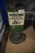 Antique Seemless Spirit Stove and Girling Oil Can