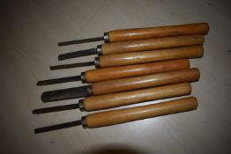 Set of Seven Wood Turning Chisels