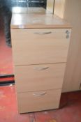 *Lightwood Effect Three Drawer Cabinet with Key