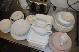 *Quantity of White Crockery Including Plates, Dishes, Sauceboats, etc.