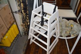 *Two White Painted Wooden Highchairs