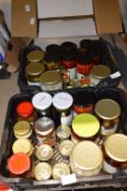 *Two Trays of Canned and Jarred Foods Including Fi