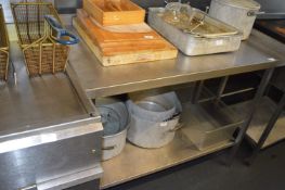 *Stainless Steel Preparation Table with Undershelf and Upstand to Rear