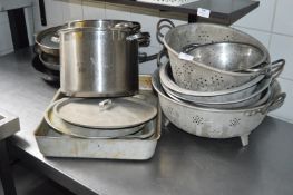 *Quantity of Stainless Steel Pots, Trays, etc.