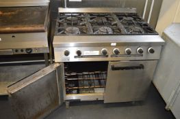 *Stainless Steel Six Burner Gas Hob over Oven