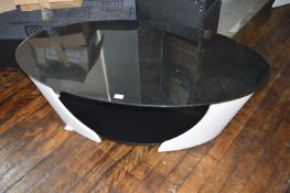 *White and Black Glass Coffee Table