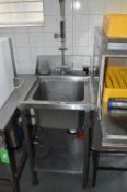 *Stainless Steel Sink Unit with Glass Washing Attachment