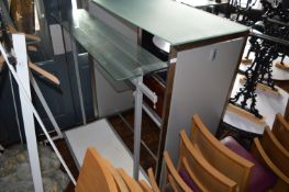 *Two Clothes Rails on Wheels with Glass Tops