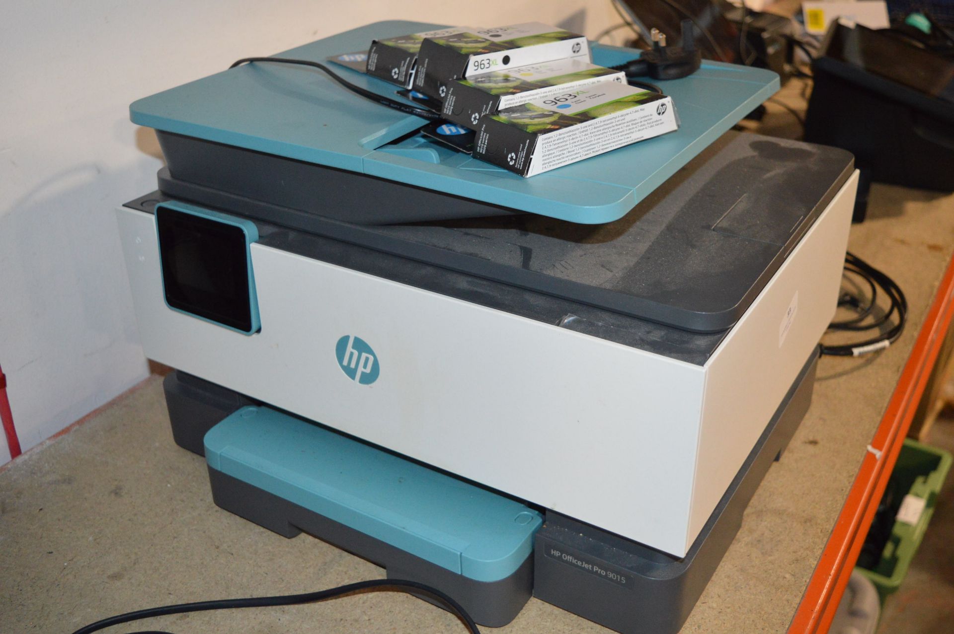 *HP Officejet Pro 9015 Printer and Four Ink Cartri