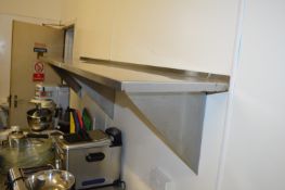 *Stainless Steel Shelf with Wall Brackets