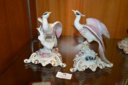 Pair of Royal Crown Derby Porcelain Bird Figures