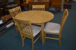 Small Extending Oval Table with Four Chair