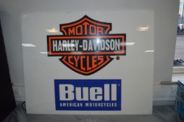Harley Davidson Buell Motorcycle Perspex Advertisi