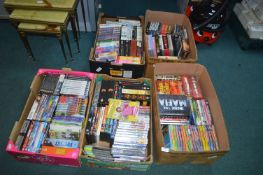 Five Boxes of DVDs, CDs, etc.