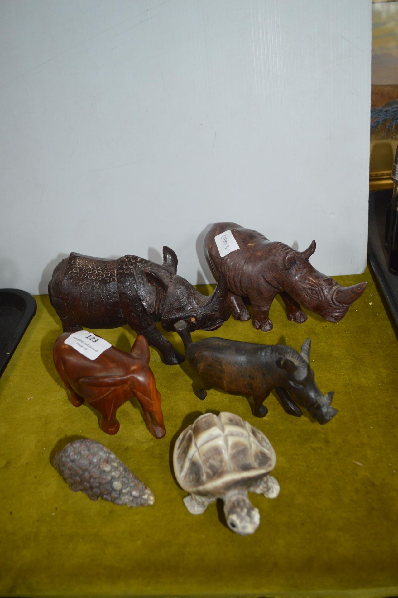 Carved African Animals, etc.