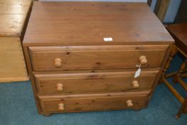 Pine Three Drawer Chest