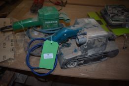 *Makita Belt Sander and a Hitachi Orbital Sander (no plugs)