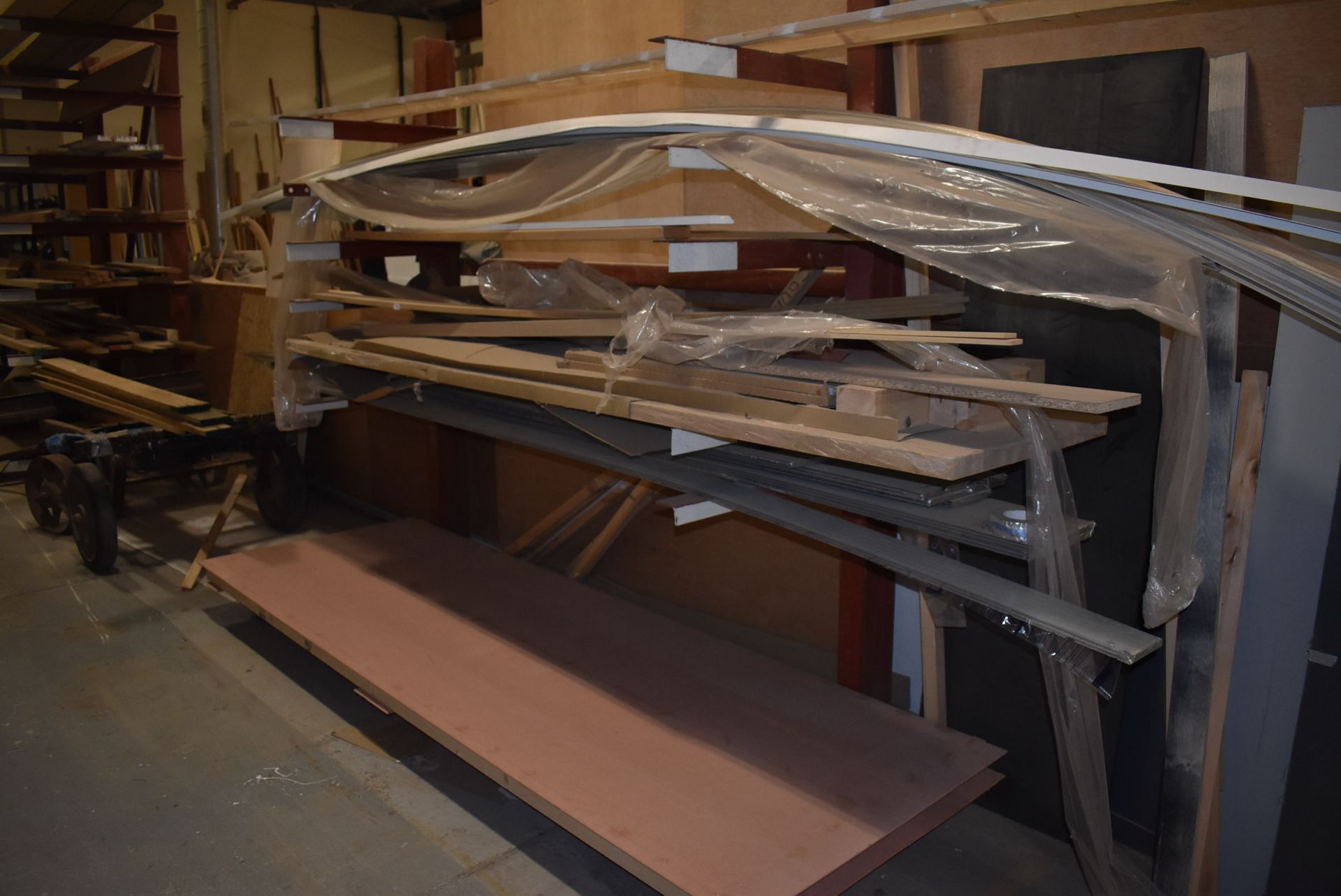 *Contents of Rack to Include Polycarbonate Sheeting, uPVC Window Boards, Butcher Block Style