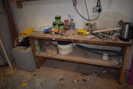 *Workbench, Assorted Hardwood Beading, Standalone Three Drawer Unit, etc.