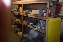 *Contents of Timber Shelving to Include Various Cu