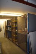 *Four Bays of Adjustable Shelving with Security Ga